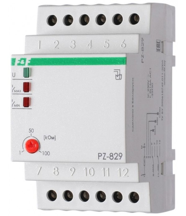 Реле уровня PZ-829 (двухуровневый монтаж на DIN-рейке 35мм 230В AC 2х16А 2перкл. IP20) F&F EA08.001.002