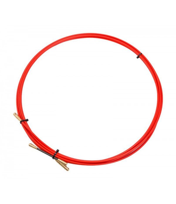 Протяжка кабельная (мини УЗК в бухте) 5м стеклопруток d3.5мм красн. Rexant 47-1005