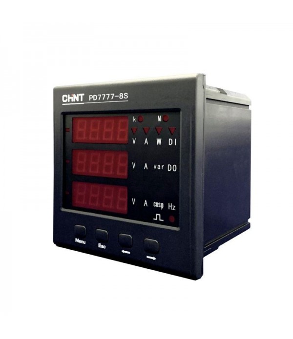 Прибор измерительный многофункциональный PD7777-8S4 3ф 5А RS-485 120х120 LED дисплей 380В CHINT 765098