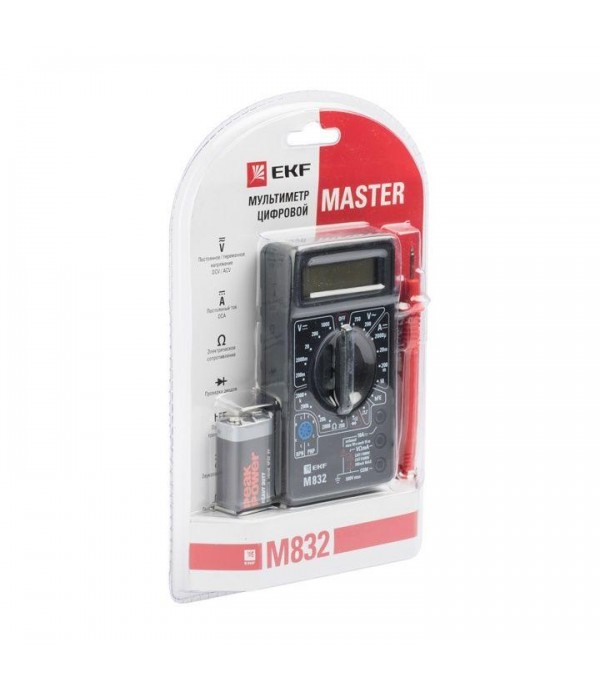 Мультиметр цифровой M832 Master EKF In-180701-bm832