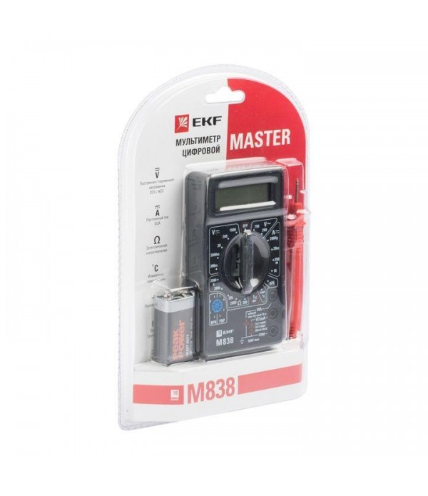 Мультиметр цифровой M838 Master EKF In-180701-bm838