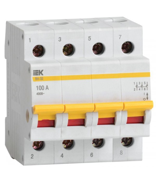Выключатель нагрузки ВН-32 100А/4П IEK MNV10-4-100
