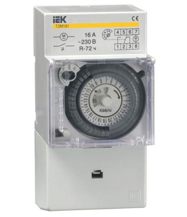Таймер аналоговый ТЭМ-181 16А 230В на DIN-рейку IEK MTA20-16